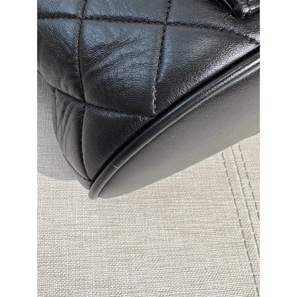 CHANEL Black Lambskin Duma Backpack Medium GHW